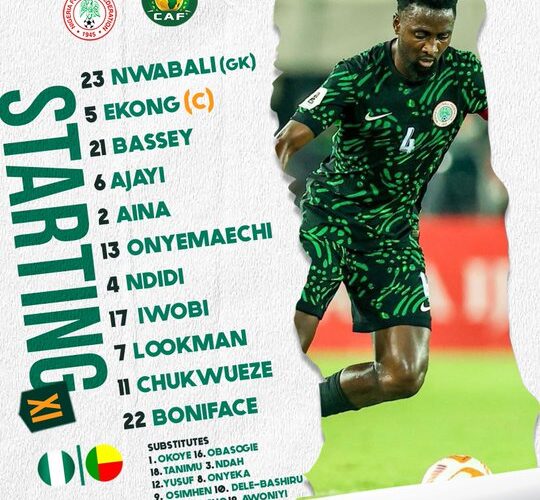 Osimhen benched as Boniface leads Super Eagles against Benin Republic