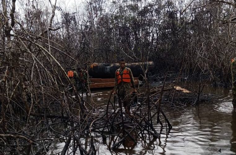 Troops destroy 115 Illegal refineries, arrest 22 in Rivers, Bayelsa