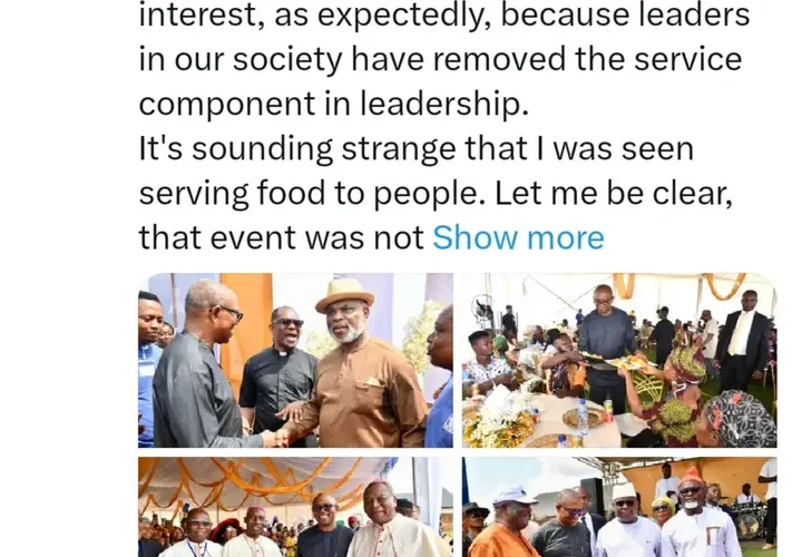 It’s Sounding Strange That I Was Serving Food-Peter Obi Says What He Did Was Component Of Leadership