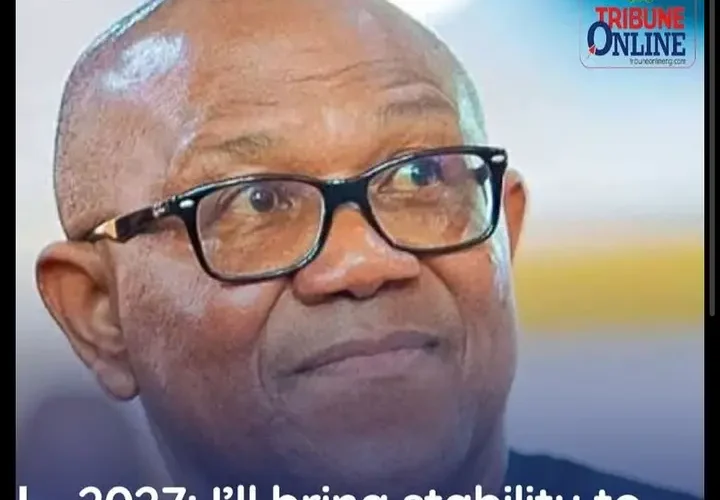 Lere Olayinka Reacts After Peter Obi Said He Will Bring Stability To Nigeria Within 2Years In Office