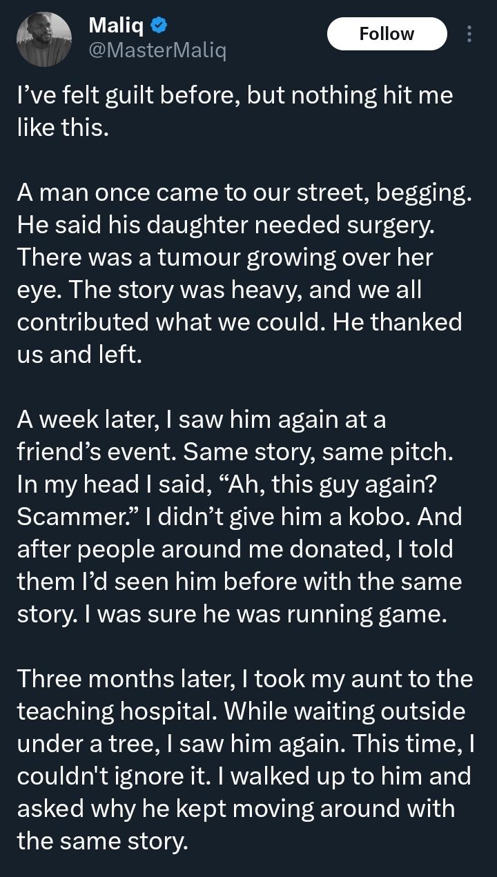 “I’ve felt guilt before, but nothing hit me like this” — Man recounts child surgery experience